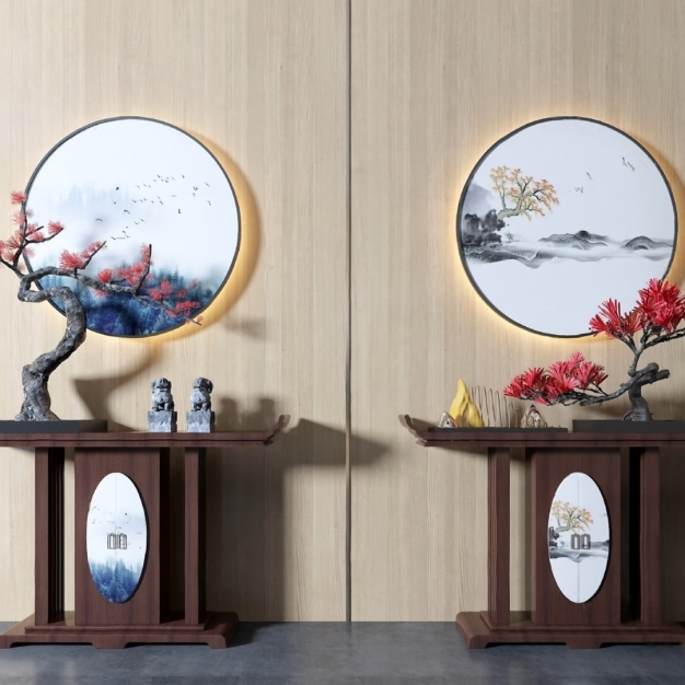 新中式条案3D模型
